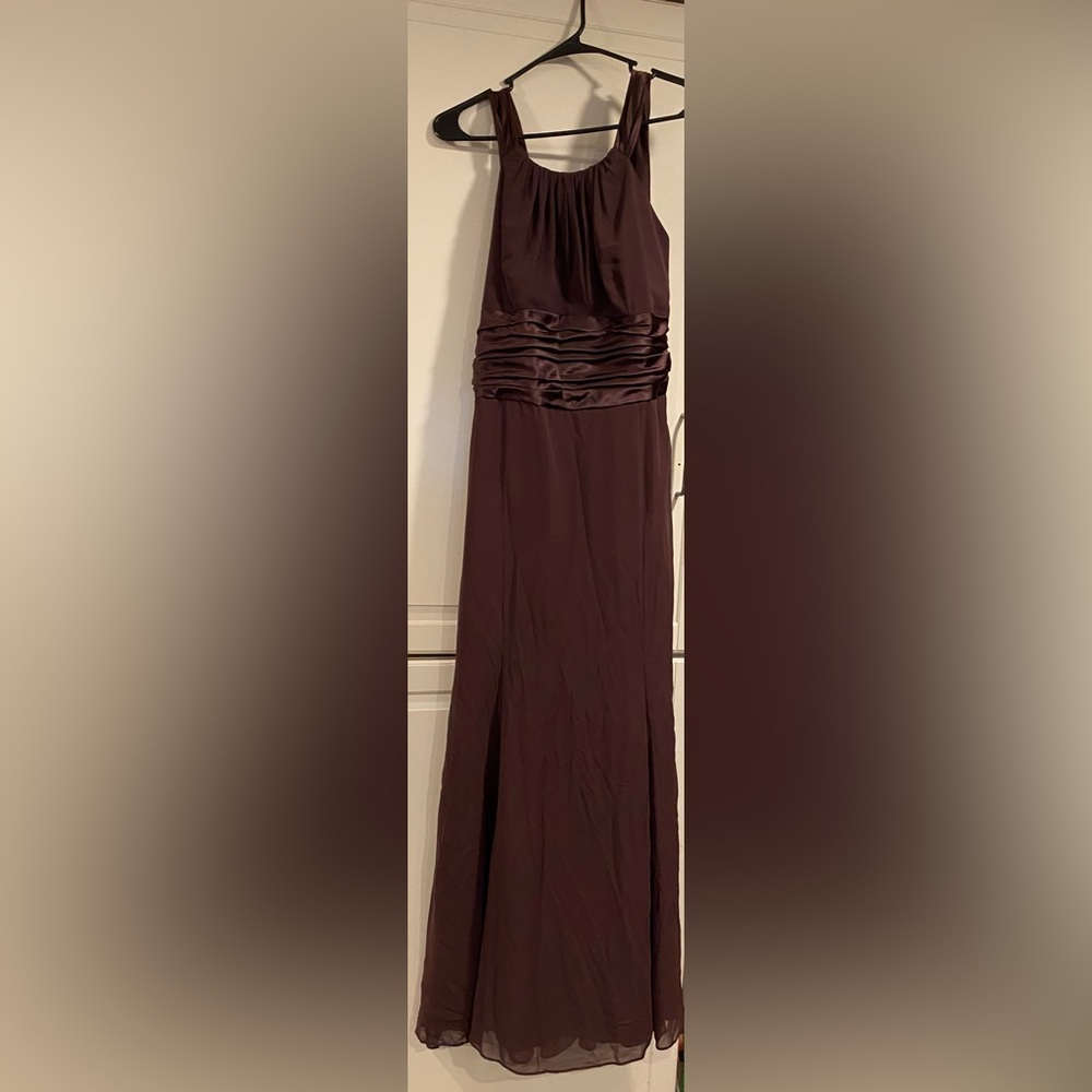EUC David’s bridal Elegant Brown Evening Gown size 14
